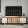 Hanah Home Diana Mueble para TV Beige y Nogal
